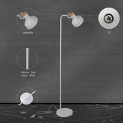 Minimalist Adjustable Floor Lamp with Wooden Accent 19