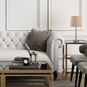 Interior use of Minmalist Table Lamp Nickel Flaxen | TEKLED 130-03638