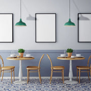 Where to use Modern Step Pendant Light - 38cm Metal Shade in Varied Hues 150-19062