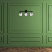 Interior application of Modern-Vintage Wall Light with Clear Globes | TEKLED 151-19552