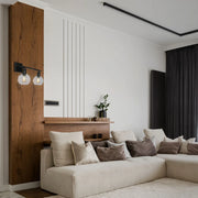 Interior use of Modern-Vintage Wall Light with Clear Globes | TEKLED 151-19550