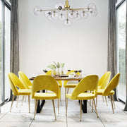 Interior use of Multi-Arm Dimpled Globe Ceiling Light Elegant Gold | TEKLED 158-19704