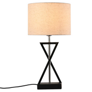 Main image of Nordic Art Deco Table Lamp  Black Nickel Flaxen | TEKLED 130-03636