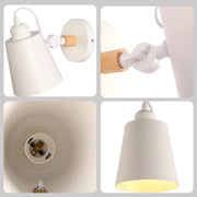 Lighting properties of Nordic Sleek Adjustable Wall Lamp - Modern Tapered Cone Design in Black or White 151-03012