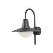 Norman Outdoor Lantern Wall Light E27 Dark Grey 1