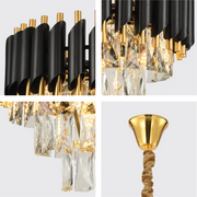 Details of Orbit Glow Design Tiered Crystal Modern Chandelier Ceiling Light | TEKLED 159-17882