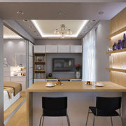Interior application of Orbit Harmony Black & Gold Ceiling Light | TEKLED 159-179987