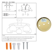 User manual for Orbit Harmony Black & Gold Ceiling Light | TEKLED 159-179988