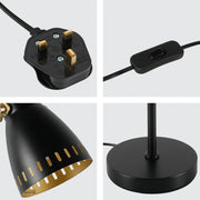 Retro Desk Lamp with Brass Accents 13