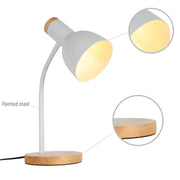 Scandinavian Inspired Table Lamp with Wooden Base 12