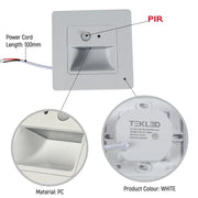 Size and technical specs of the Sensor White LED Stair Step Light 1W 4000K (TEKLED)-181-03422