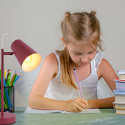 Usage of Sleek Cut Cone Desk Lamp in Vibrant Colors - Modern Elegance 130-03672