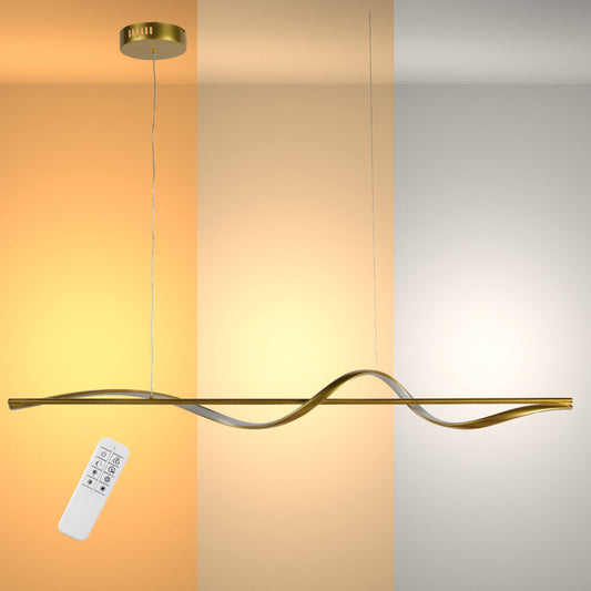 Современная светодиодная подвесная лампа в форме бесконечной волны, идеально подходит для гостиной в стиле хай-тек.