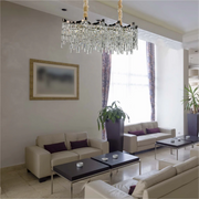 Living room kitchen bedroom use of Star Crystal Chandelier Ceiling Light | TEKLED 159-18081