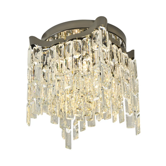 Main image of Star Crystal Flush Chandelier Ceiling Light | TEKLED 159-18059