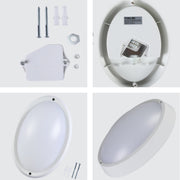 Крупный план LED-болгарки с антибликовым экраном, идеально подходит для освещения ванных комнат и коридоров в современном интерьере.