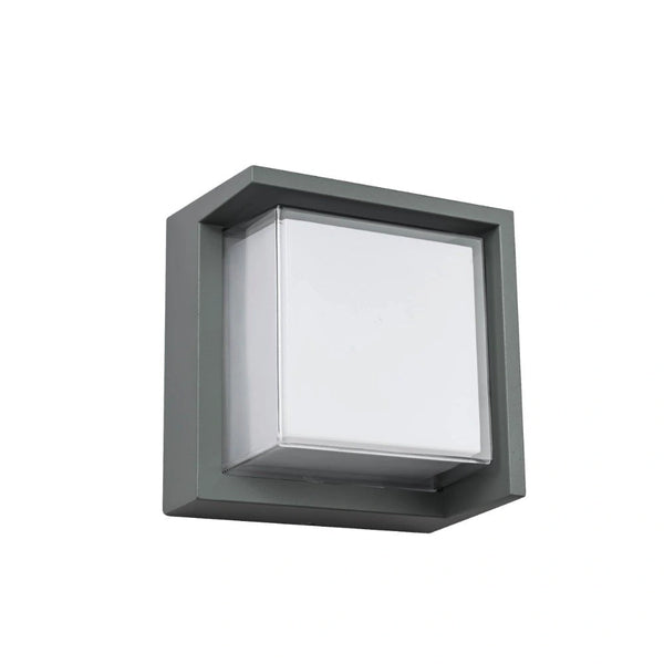 Основное изображение квадратного уличного LED-светильника из дюралюминия, идеально подходящего для современного экстерьера.