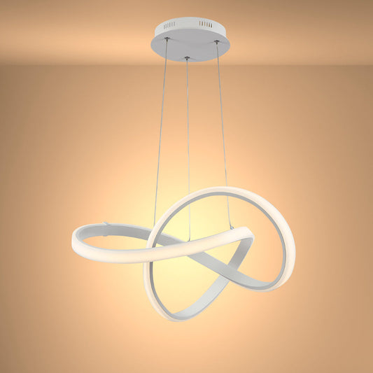 Современная подвесная лампа с тремя петлями, идеальна для гостиных в скандинавском стиле, обеспечивает натуральное освещение.