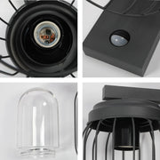 Tuela Outdoor Wall Light E27 Dark Grey 14
