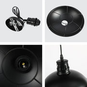 Urban Revive Caged Factory Ceiling Pendant Light Black 14