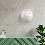 White metal globe pendant light with e27 dining room lobby