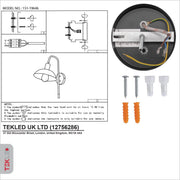 User manual for Black Metal Dome Sunflower Wall Light with E27 Fitting | TEKLED 151-19646