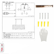 User manual for Coffin Stone Gold Metal Castle Crystal Island Chandelier Ceiling Light with 8xE14 Fitting | TEKLED 158-19425