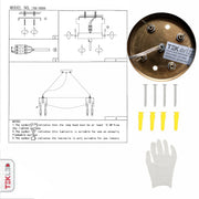 User manual for Faceted Long Pear Crystal Gold Metal Chandelier D600 with 10xG9 Fitting | TEKLED 156-19568