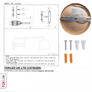User manual for Golden Black Metal Swing Arm Hinged White Frustum Wall Light with E27 Fitting | TEKLED 151-19634