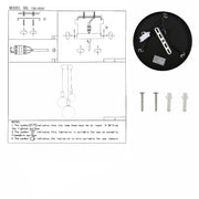 User manual for Opal Glass Globes Black Handle 3 Pendant Ceiling Light with E27 Fittings | TEKLED 156-19540