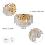 Waterfall Flush Crystal Ceiling Chandelier Light 7